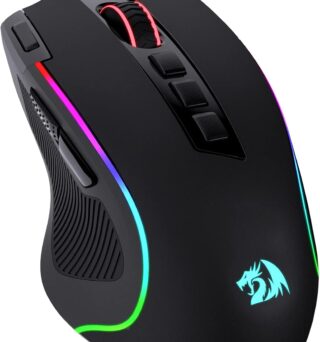Redragon M612 Predator RGB Gaming Mouse, 8000 DPI Wired Optical Mouse with 11 Programmable Buttons & 5 Backlit Modes, Software Supports DIY Keybinds Rapid Fire Button